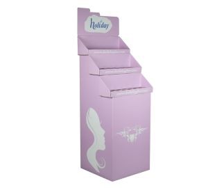 Store salgsfremmende hudblekingskrem Pappshylle, tilpasset kosmetikk Makeup papp Display Rack